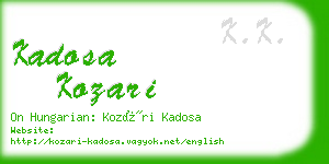 kadosa kozari business card